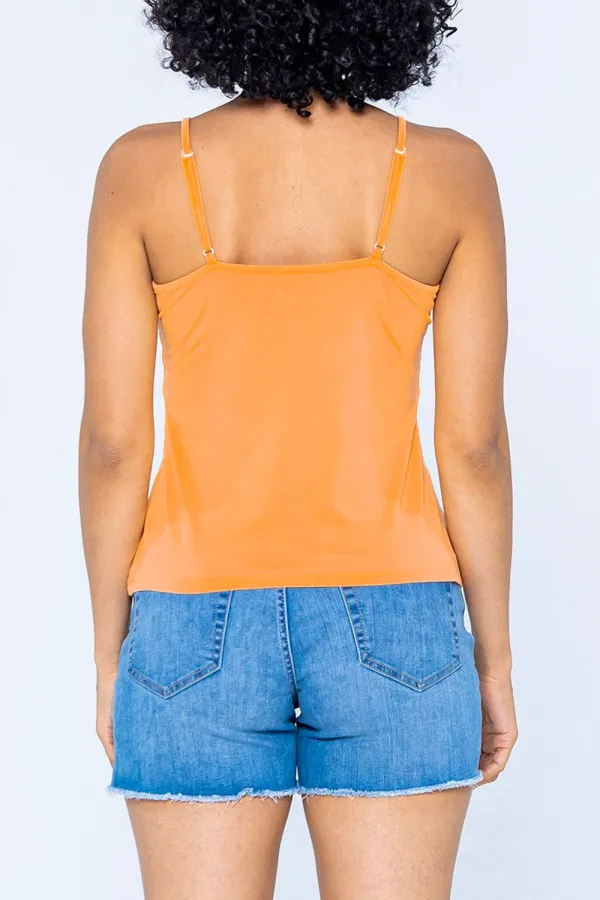 Women's Hollow Spaghetti Strap V-Neck Keyhole Camisole