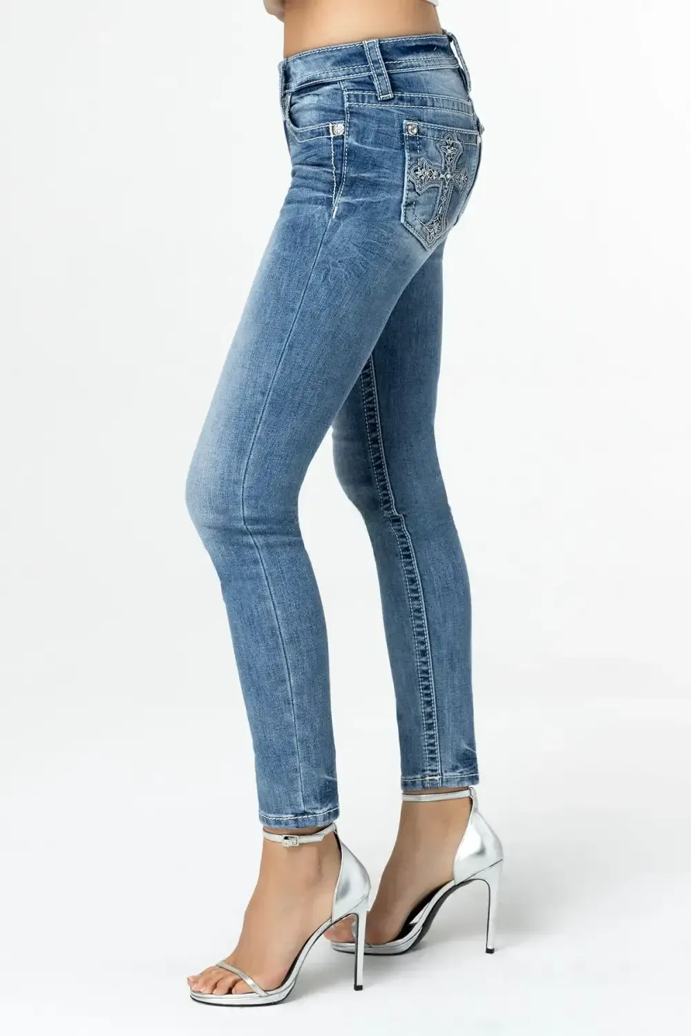Emily Cross Skinny Jeans
