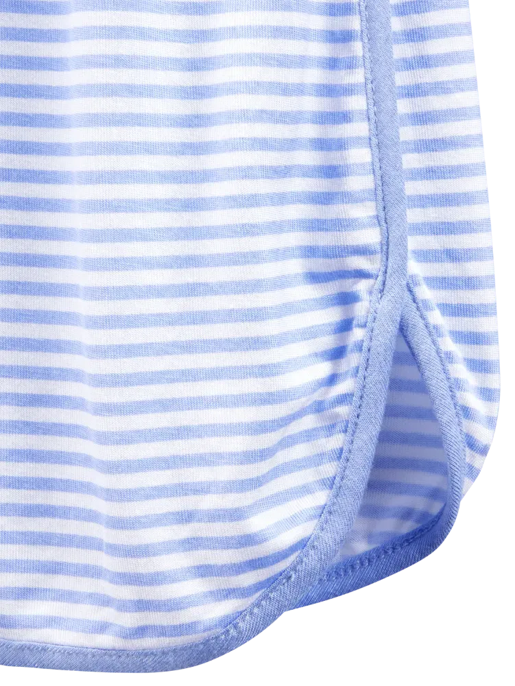 Ella Simone Women's Fresh Stripes Cooling Capri Pajama Set