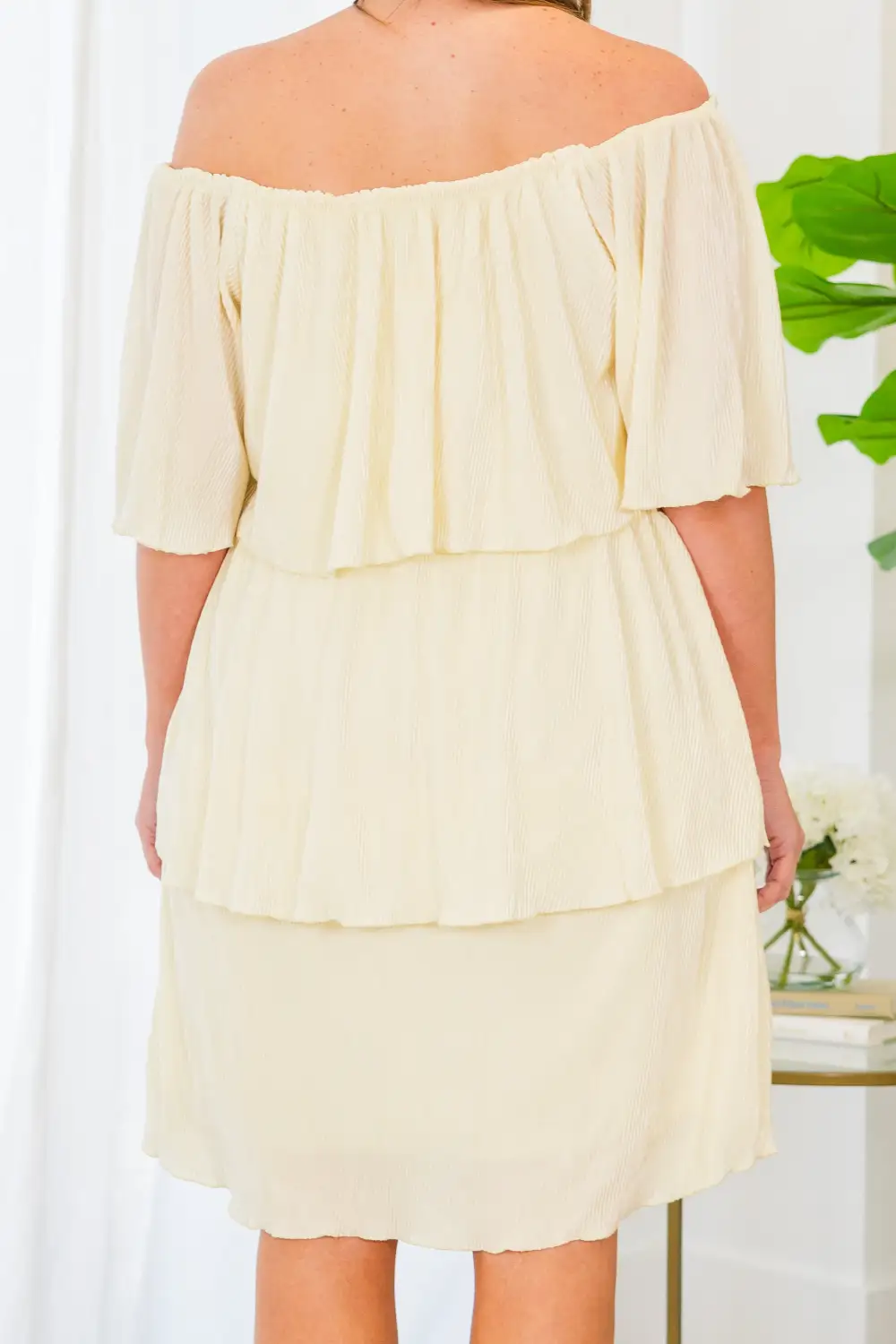 Not Through With You Dress, Cream