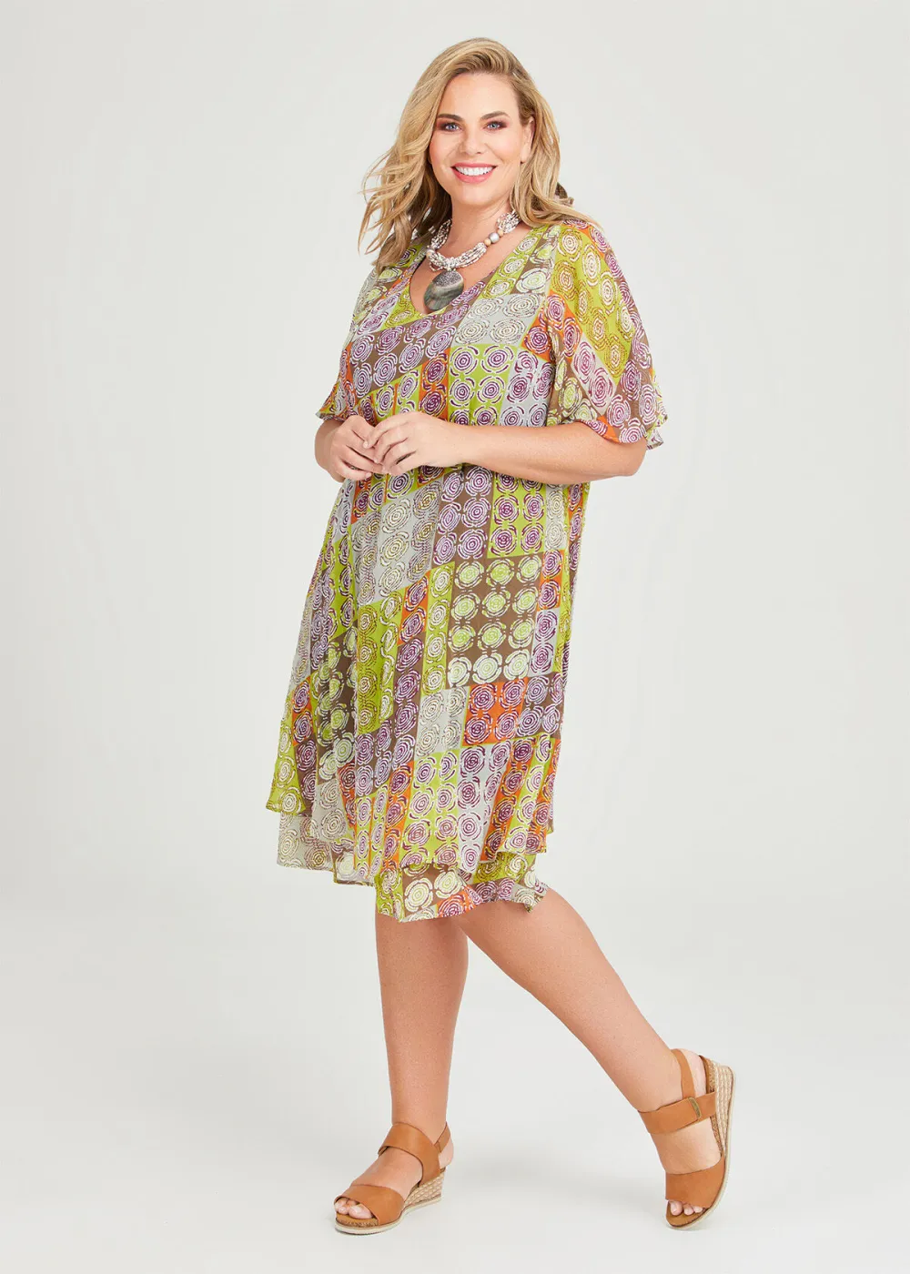 Chiffon Overlay Dress