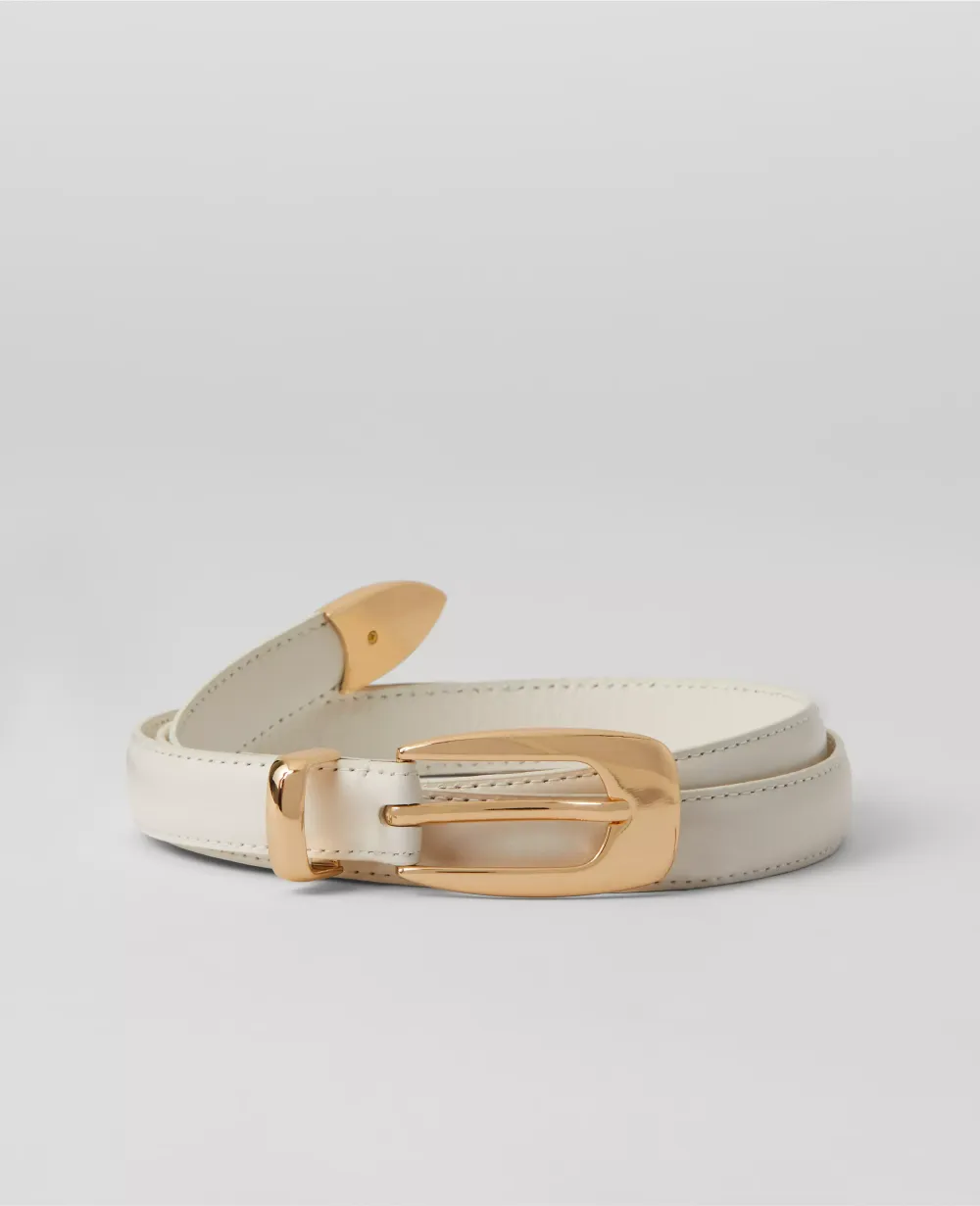 Metal Tipped Leather Belt