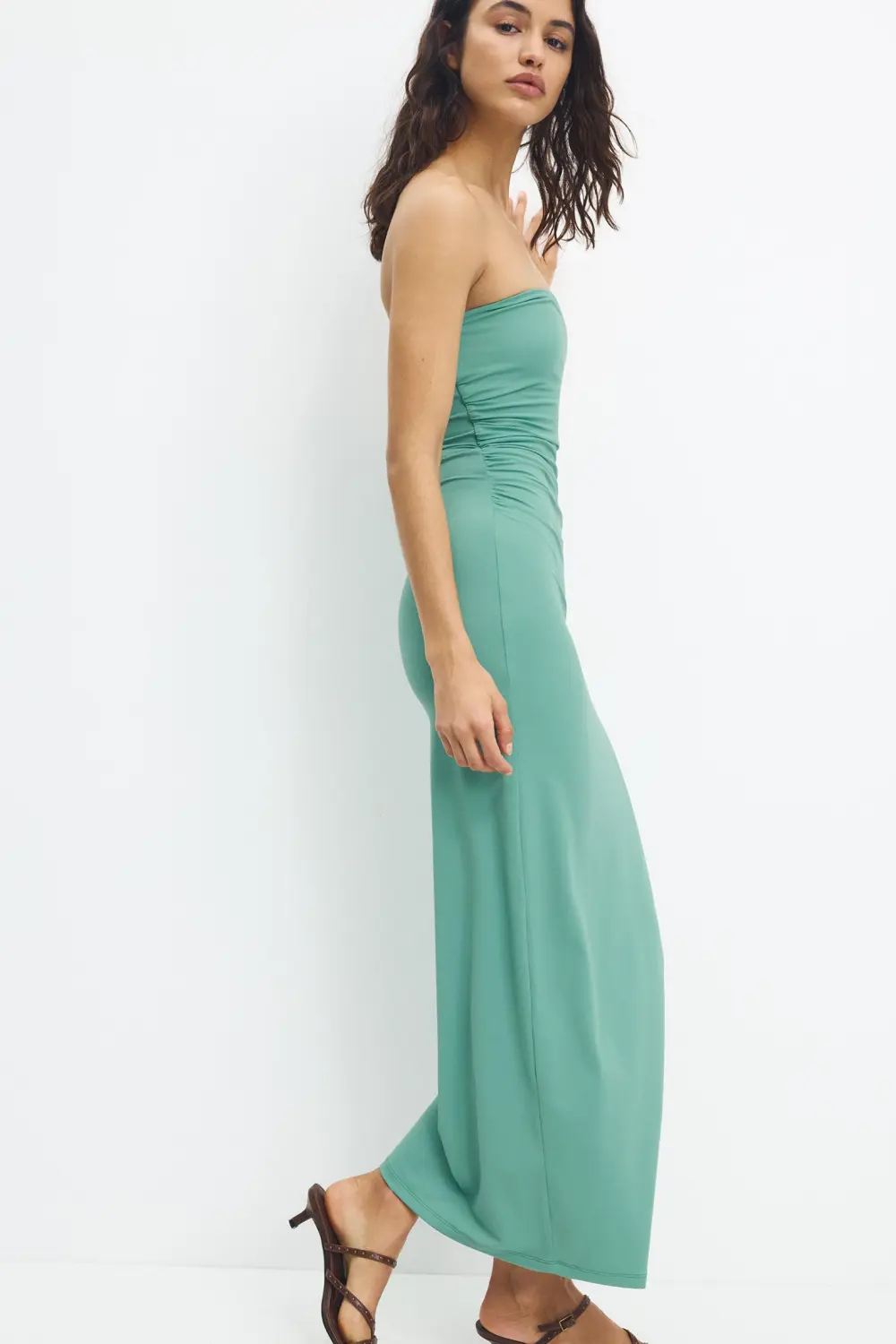 Vestido palabra de honor poliamida