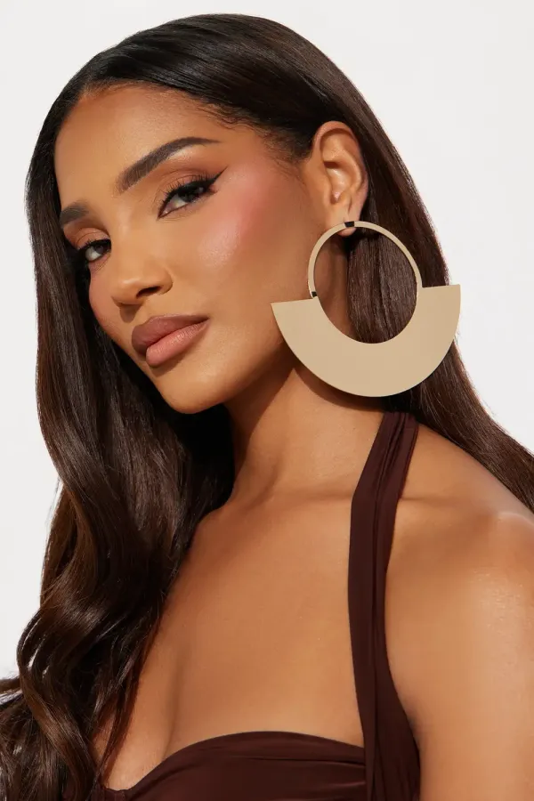 Enlightened Hoop Earrings - Gold