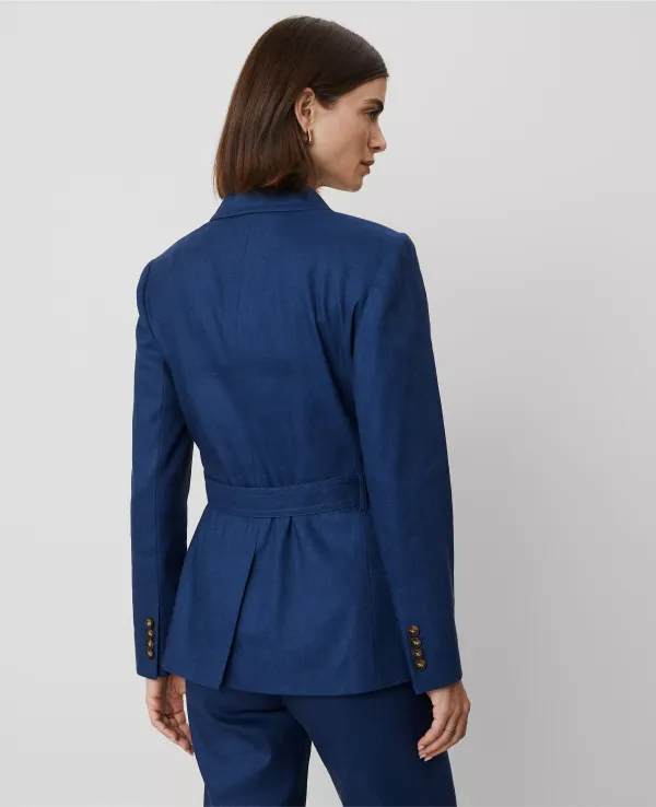 Linen-Blend Safari Jacket