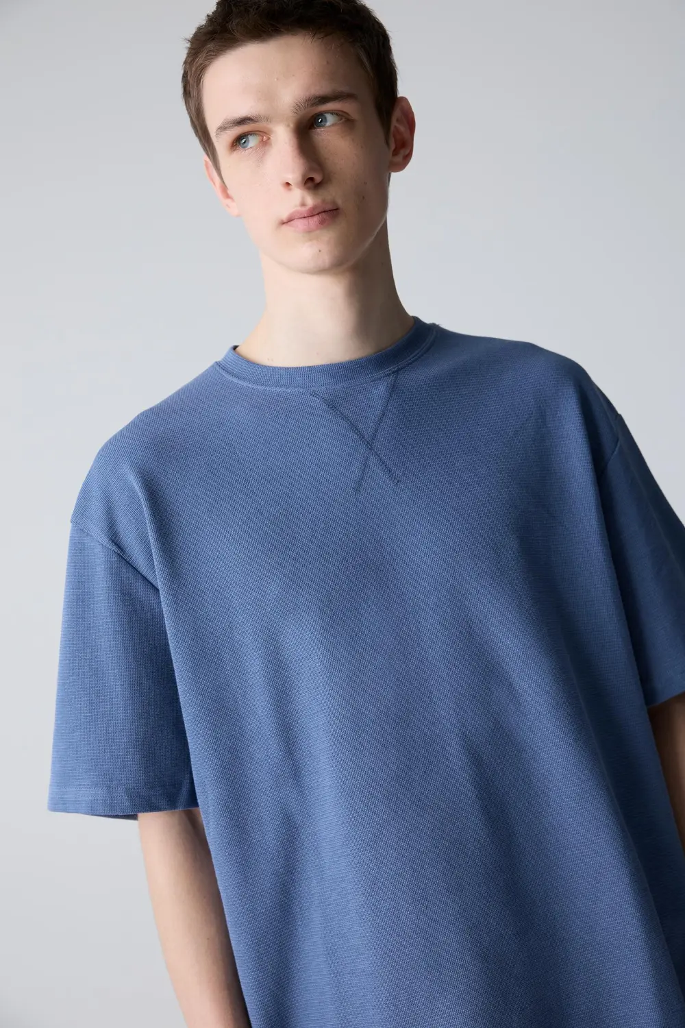 Basic short sleeve textured T-shirt