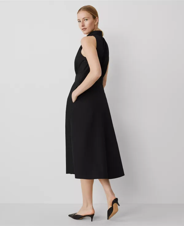 Sleeveless Flare Shirtdress
