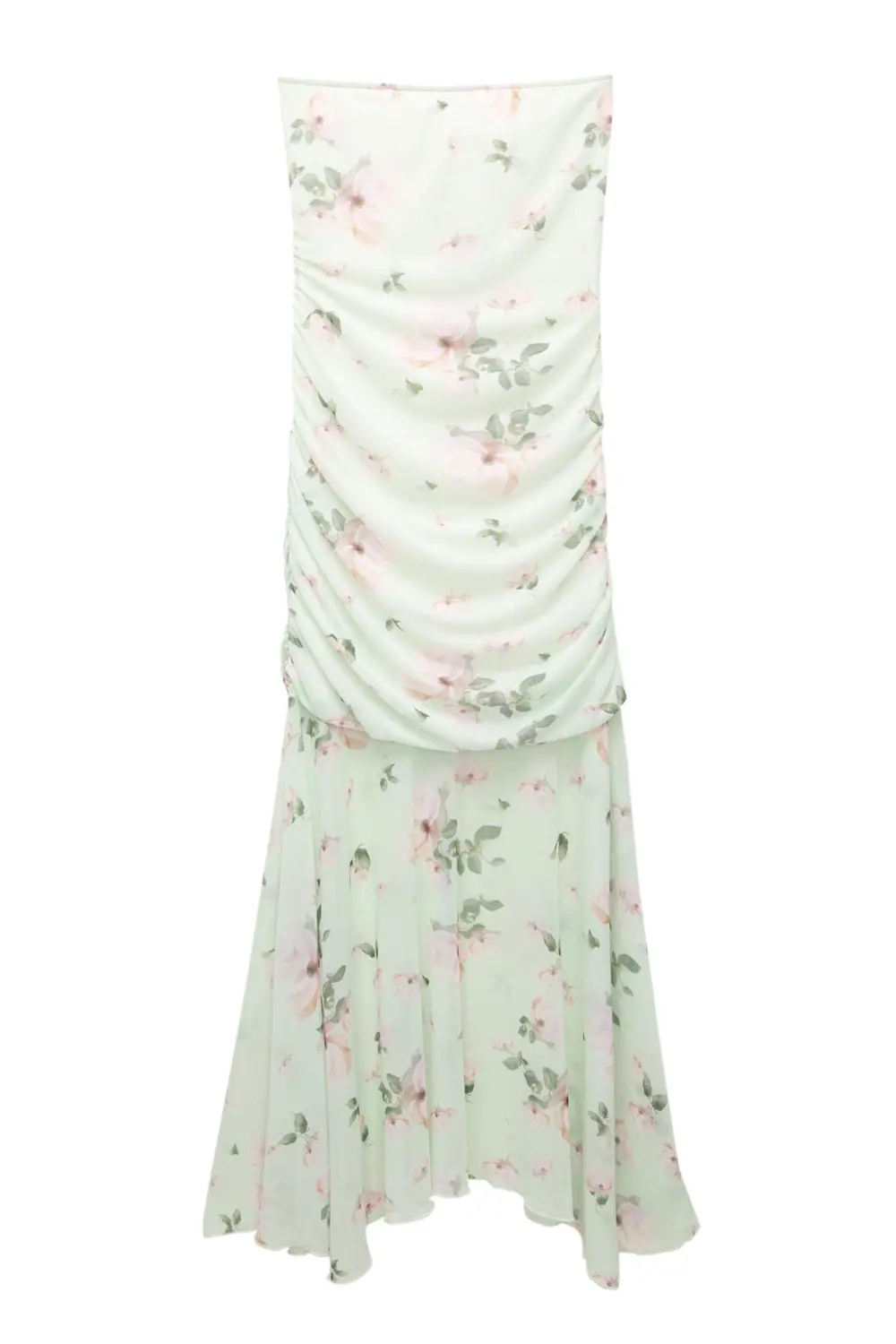 Vestido midi tul flores