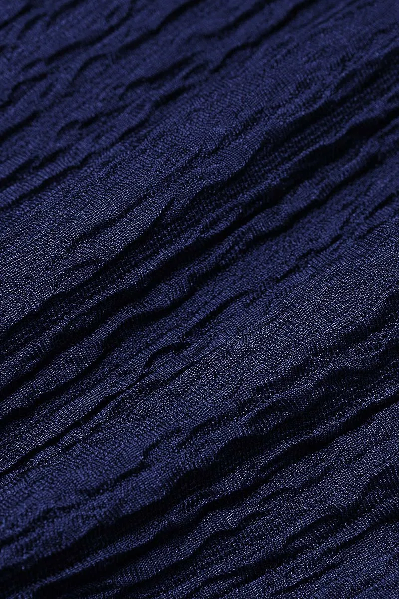 Contrast Binding Textured Bikini Set