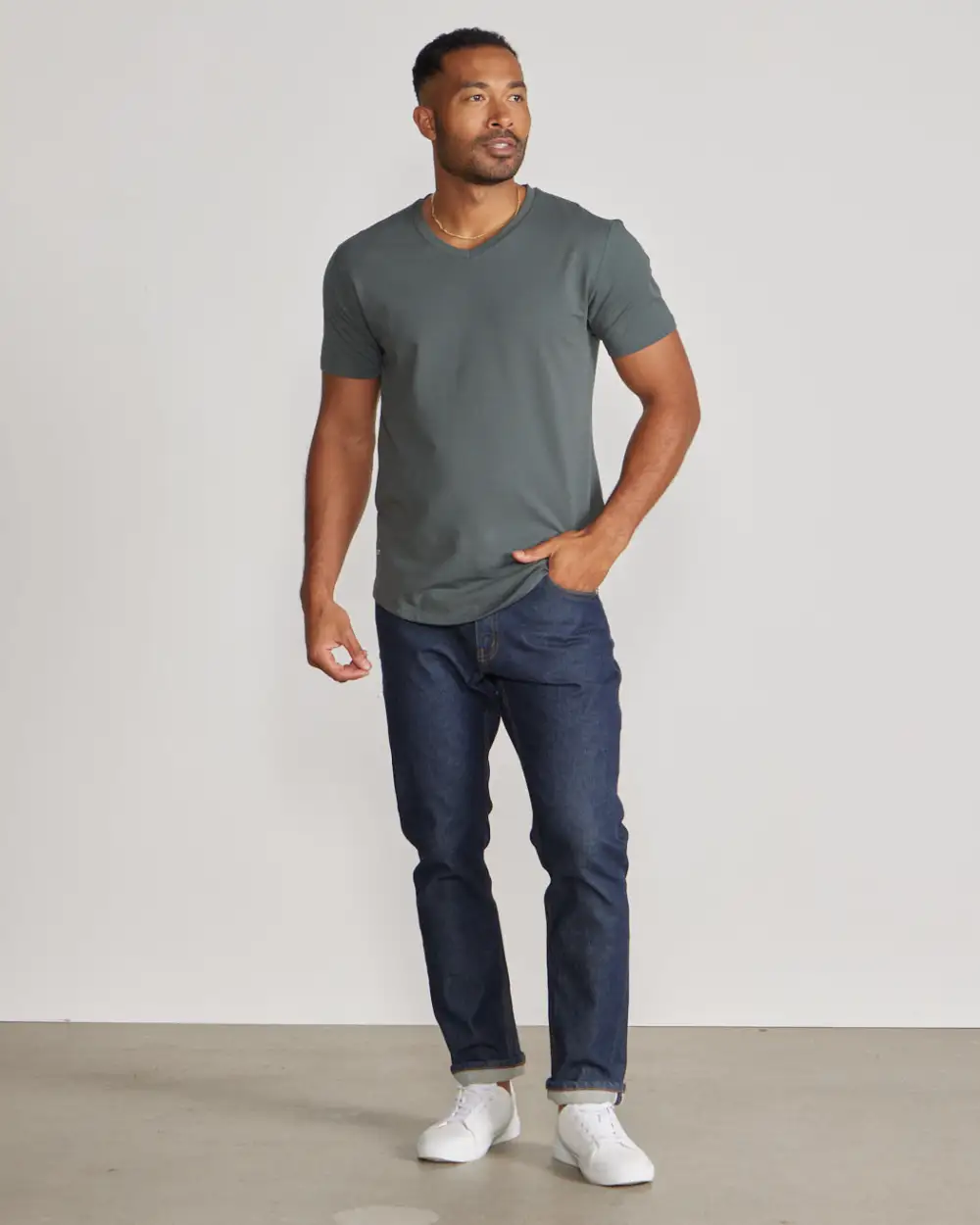 Drop-Cut V-Neck: Lux