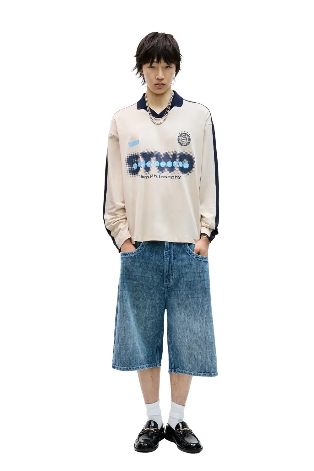 STWD polo collar T-shirt