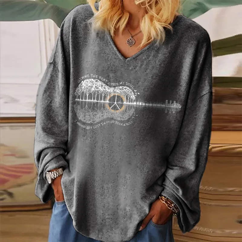 I Wanna Get Lost In Your Rock & Roll Printed T-shirt