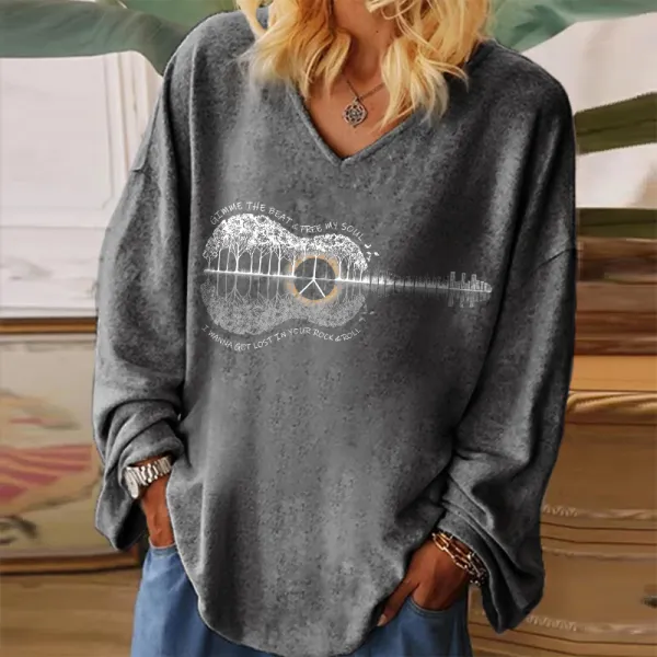 I Wanna Get Lost In Your Rock & Roll Printed T-shirt