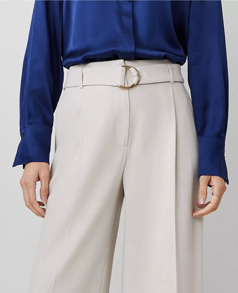 The Belted Pleated Wide-Leg Pant