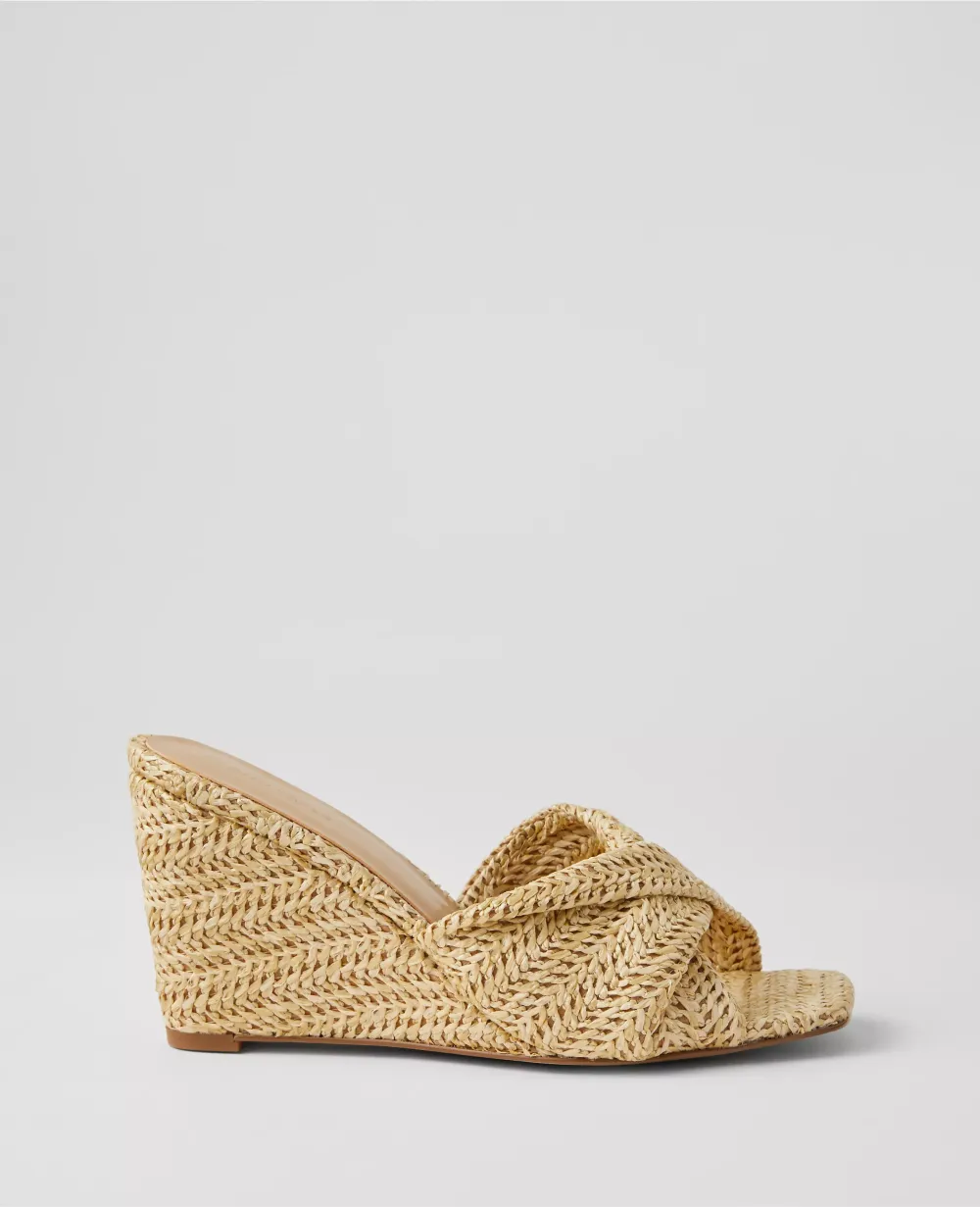 Knotted Wedge Sandals