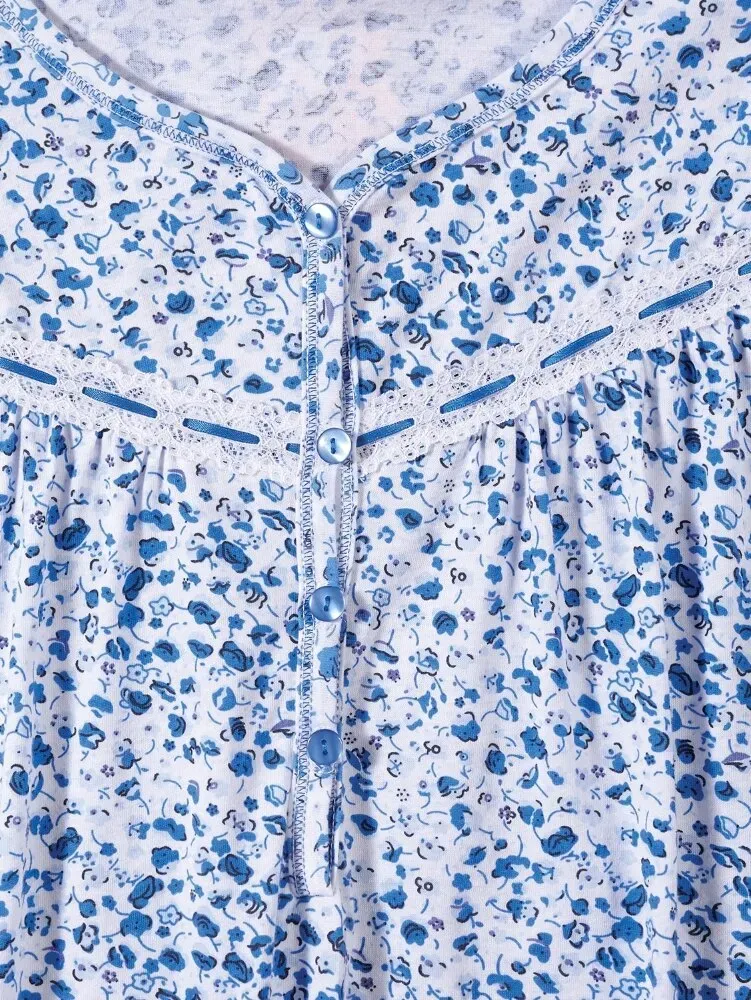Floral Print Knit Nightgown