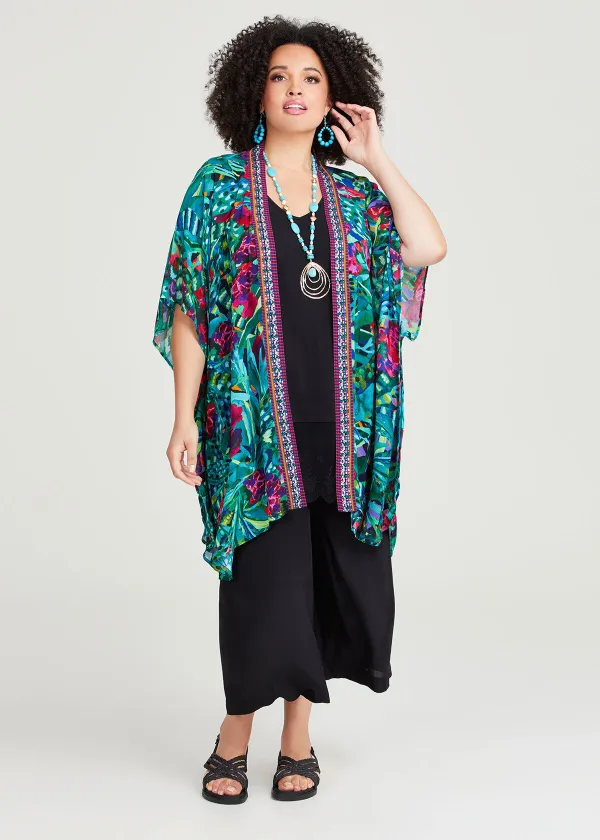 Natural Tropical Tones Kimono