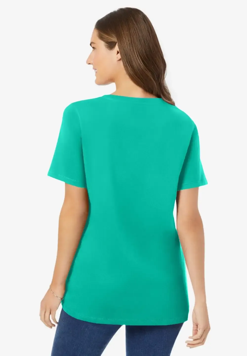 Perfect Short-Sleeve V-Neck Tee