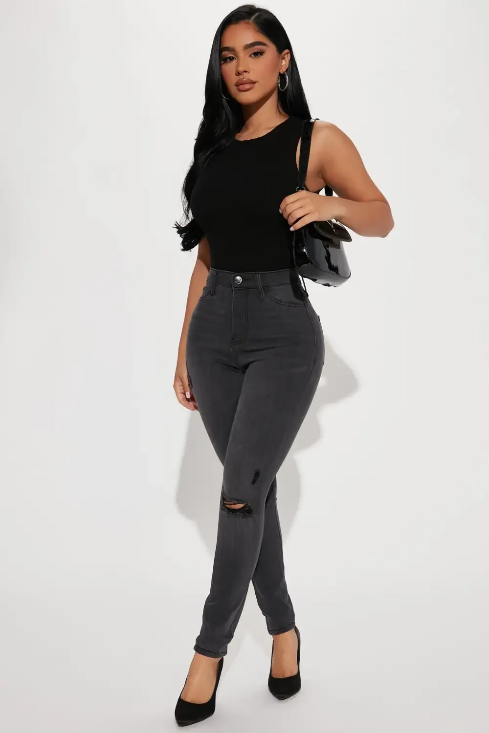 Petite Our Favorite High Rise Skinny Jeans - Grey