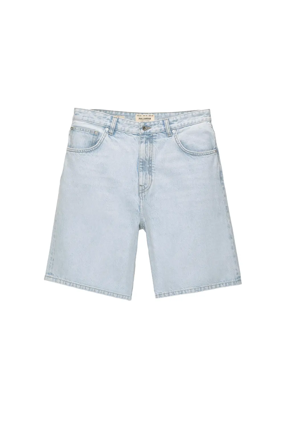Baggy denim Bermuda shorts