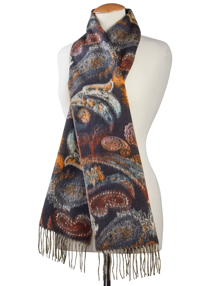 Women's Paisley Print Long Scarf