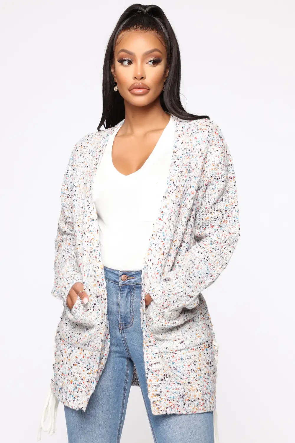 There's No Way Speckle Cardigan - Multi Color