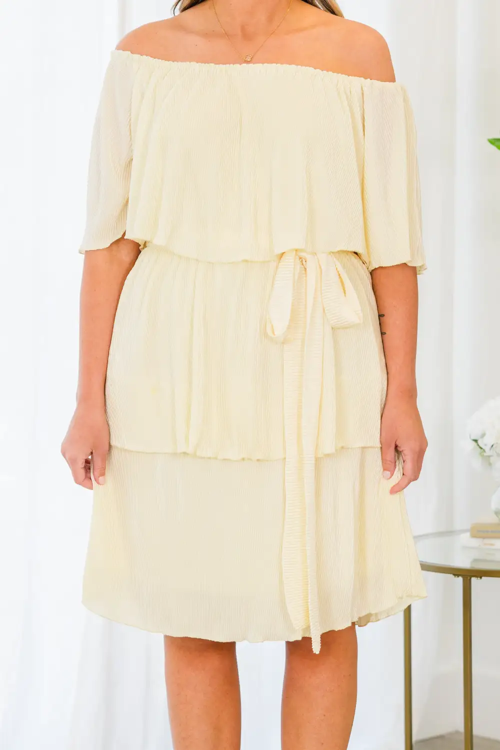 Not Through With You Dress, Cream