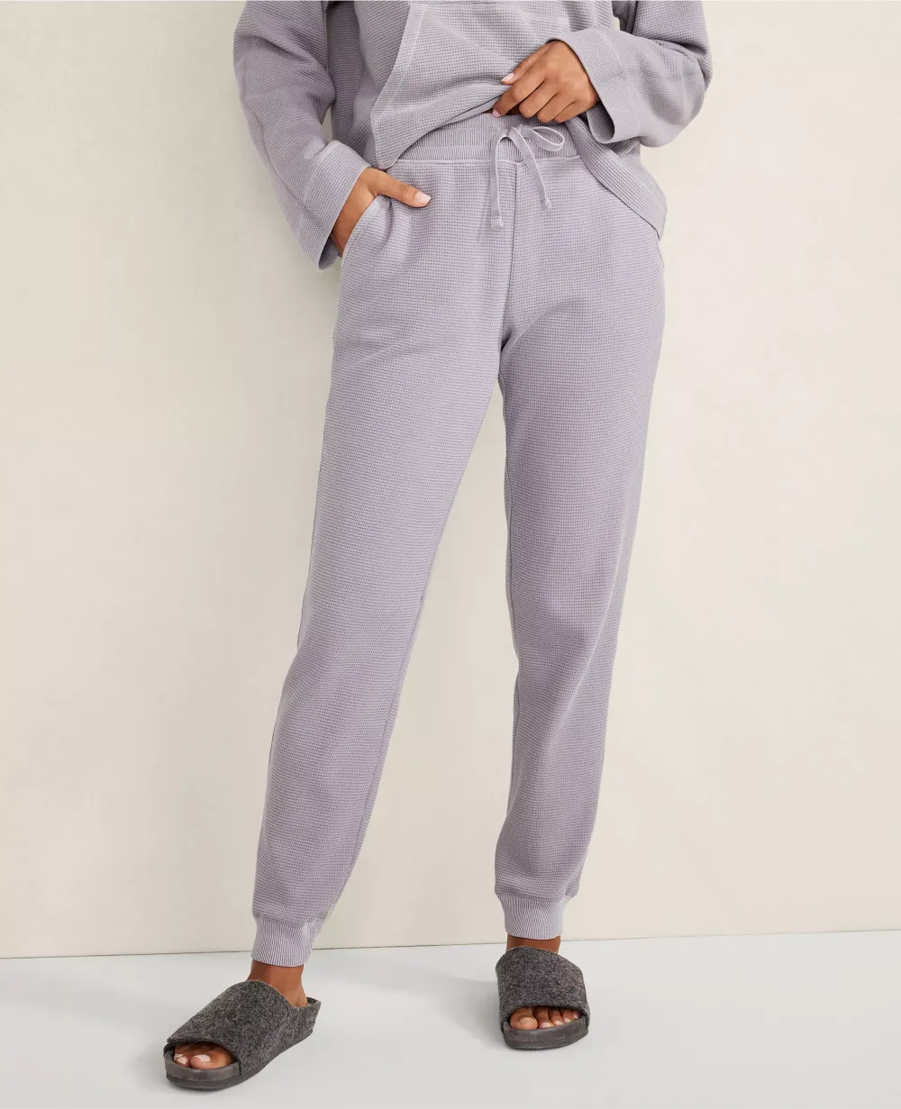 Haven Well Within Garment-Dyed Organic Cotton Waffle Knit Joggers