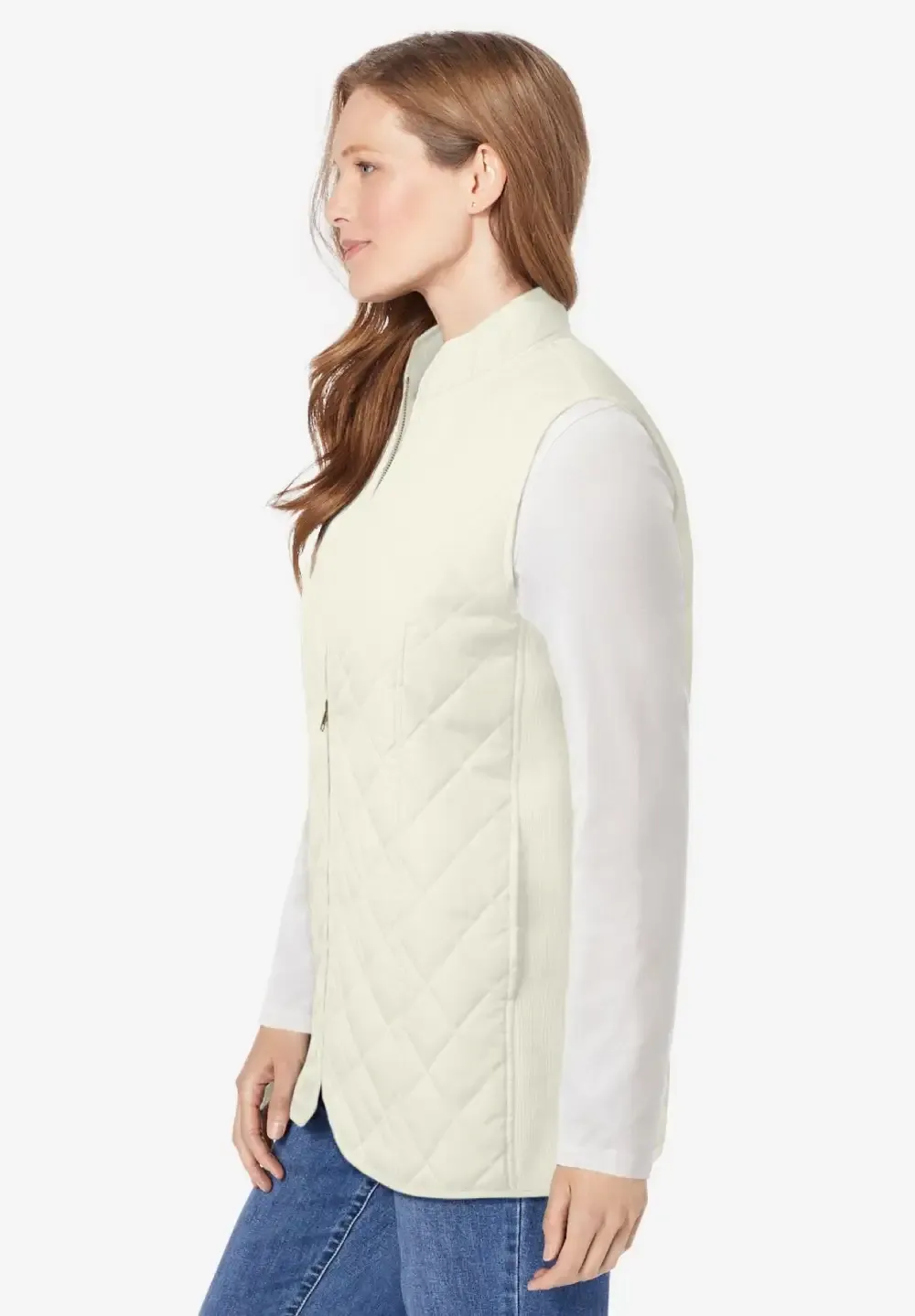 Zip-Front Quilted Vest