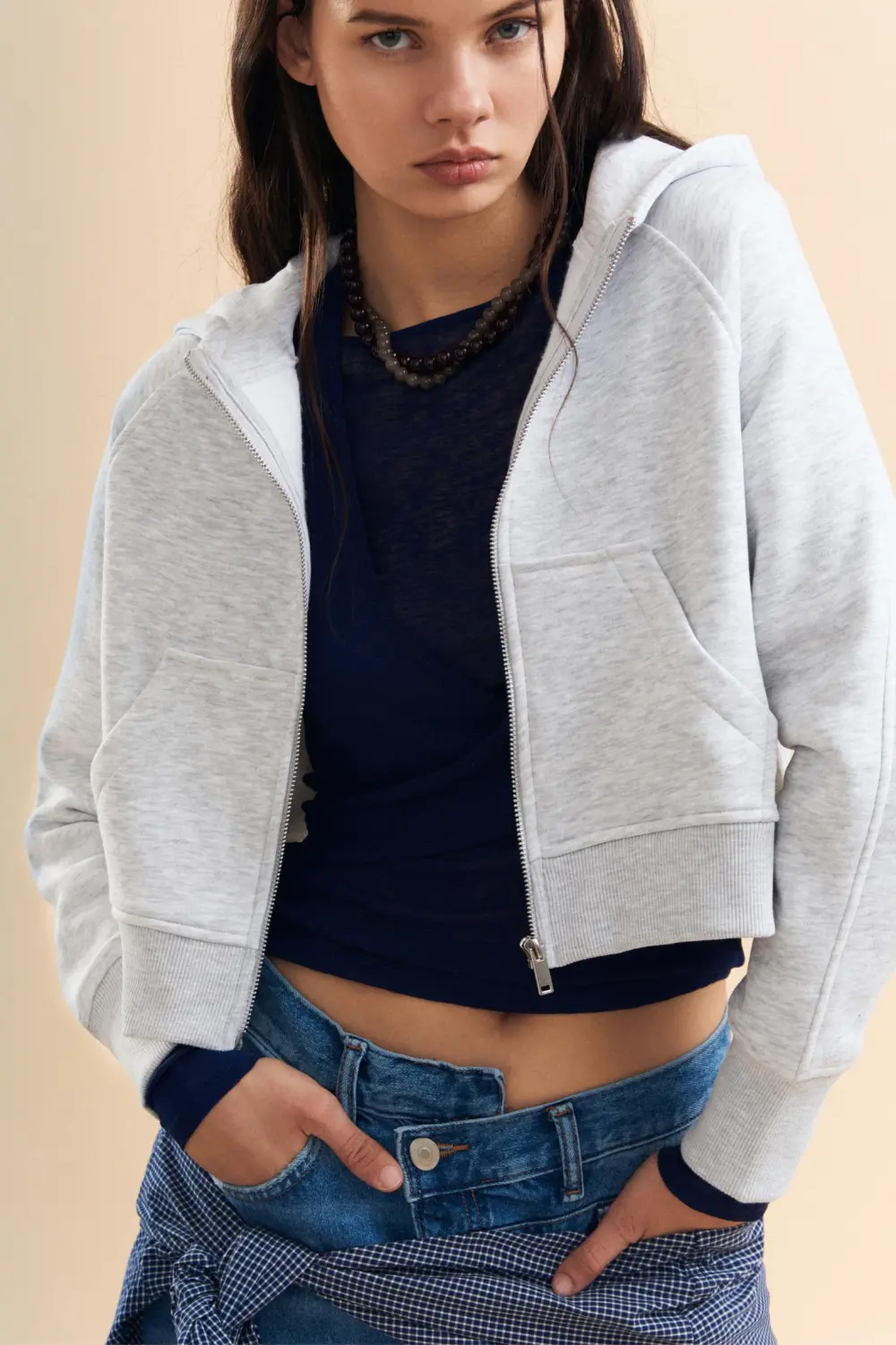 Sudadera capucha cremallera