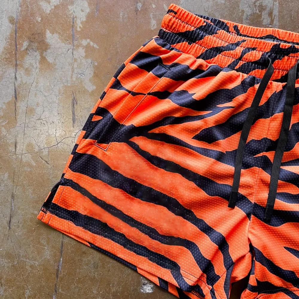 MUAY THAI SHORTS (MID THIGH CUT) - TIGER