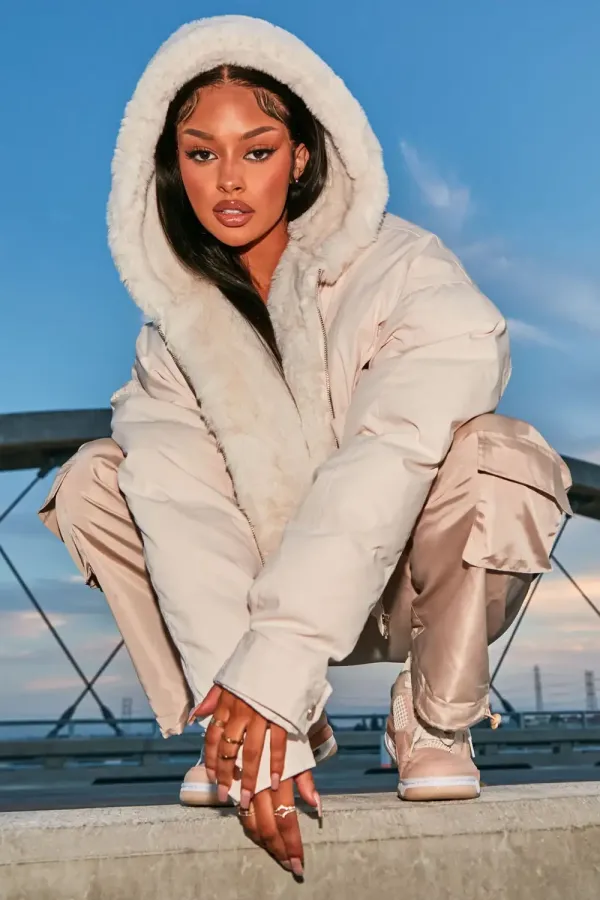 Don't Keep Your Cool Puffer Jacket - Cream