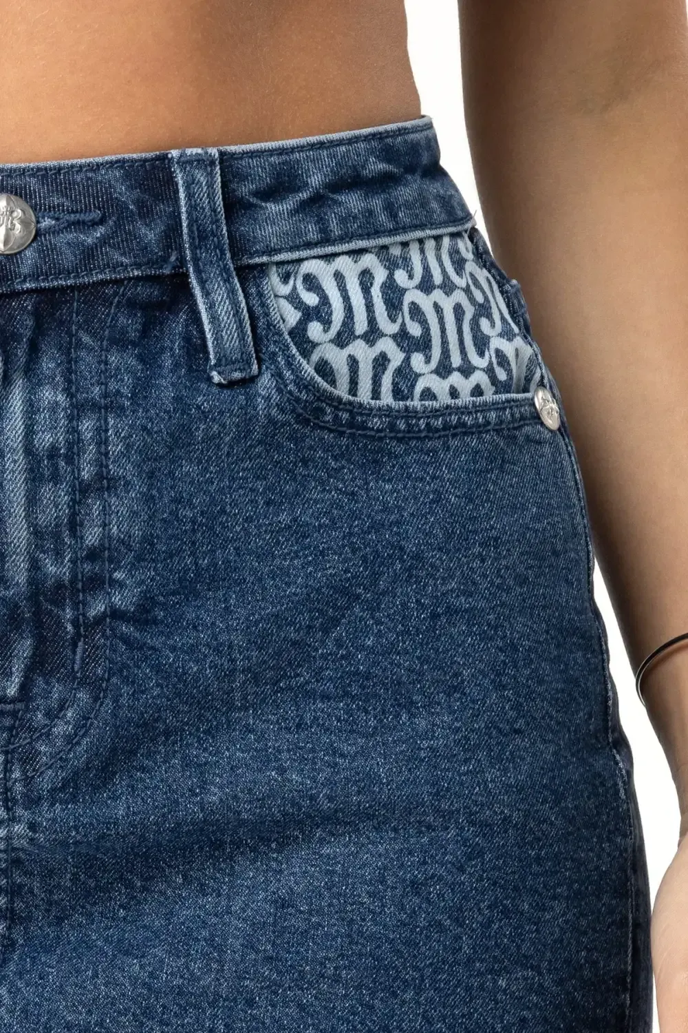 Missing in Denim Mini Skirt