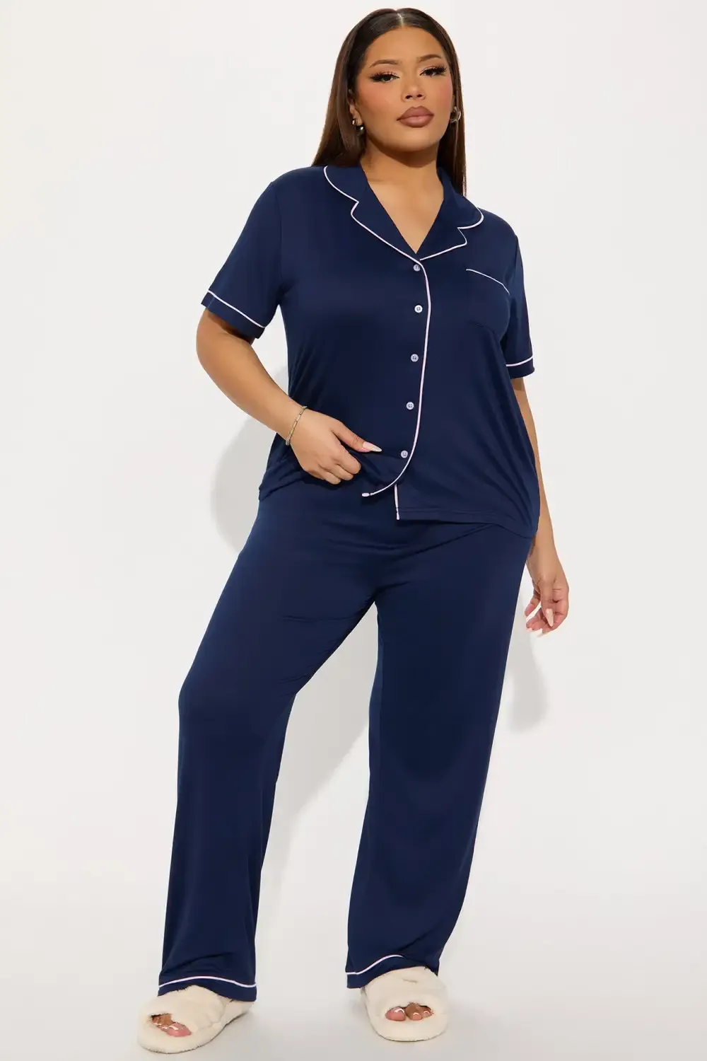 Hit Snooze PJ Pant Set - Navy