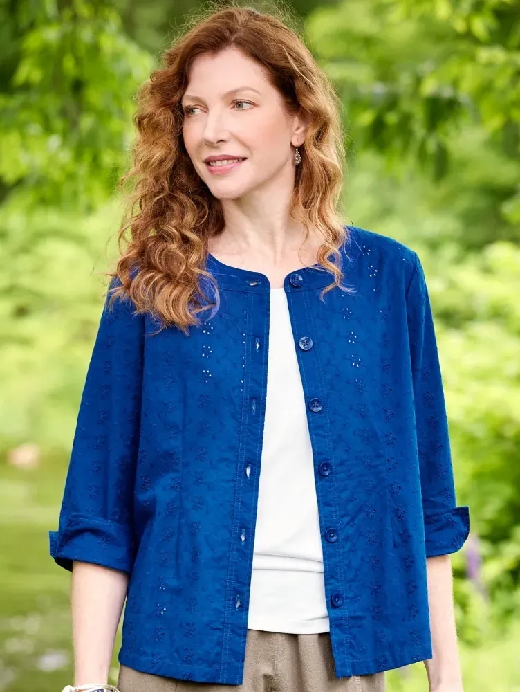Pretty Eyelet Cotton Topper
