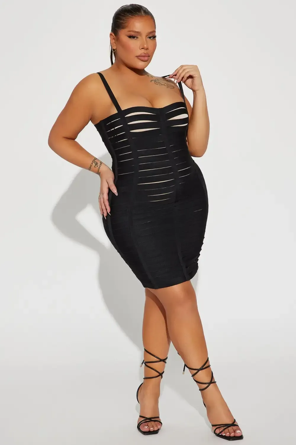 Foreplay Bandage Mini Dress - Black