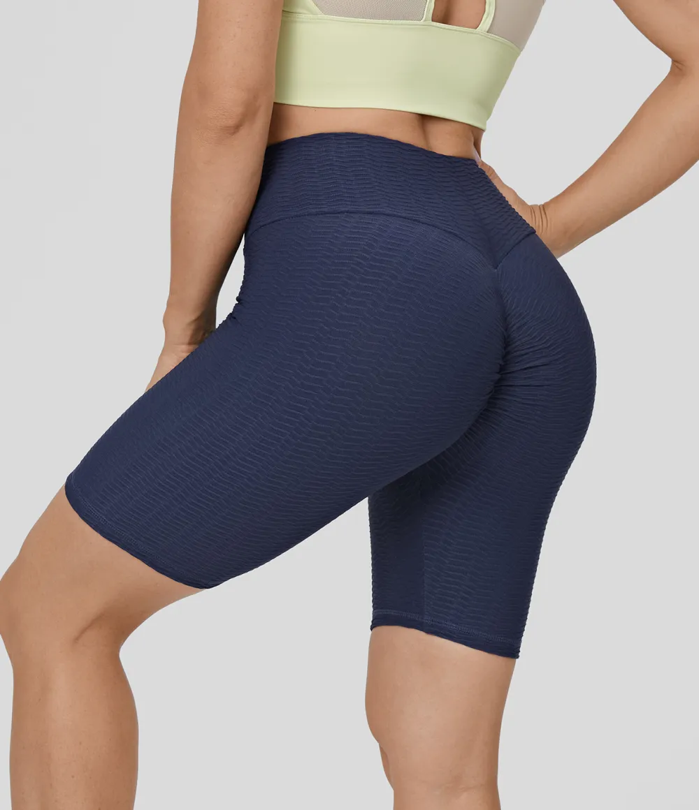 Seamless Flow High Waisted Crossover Butt Lifting Yoga Biker Shorts 5''