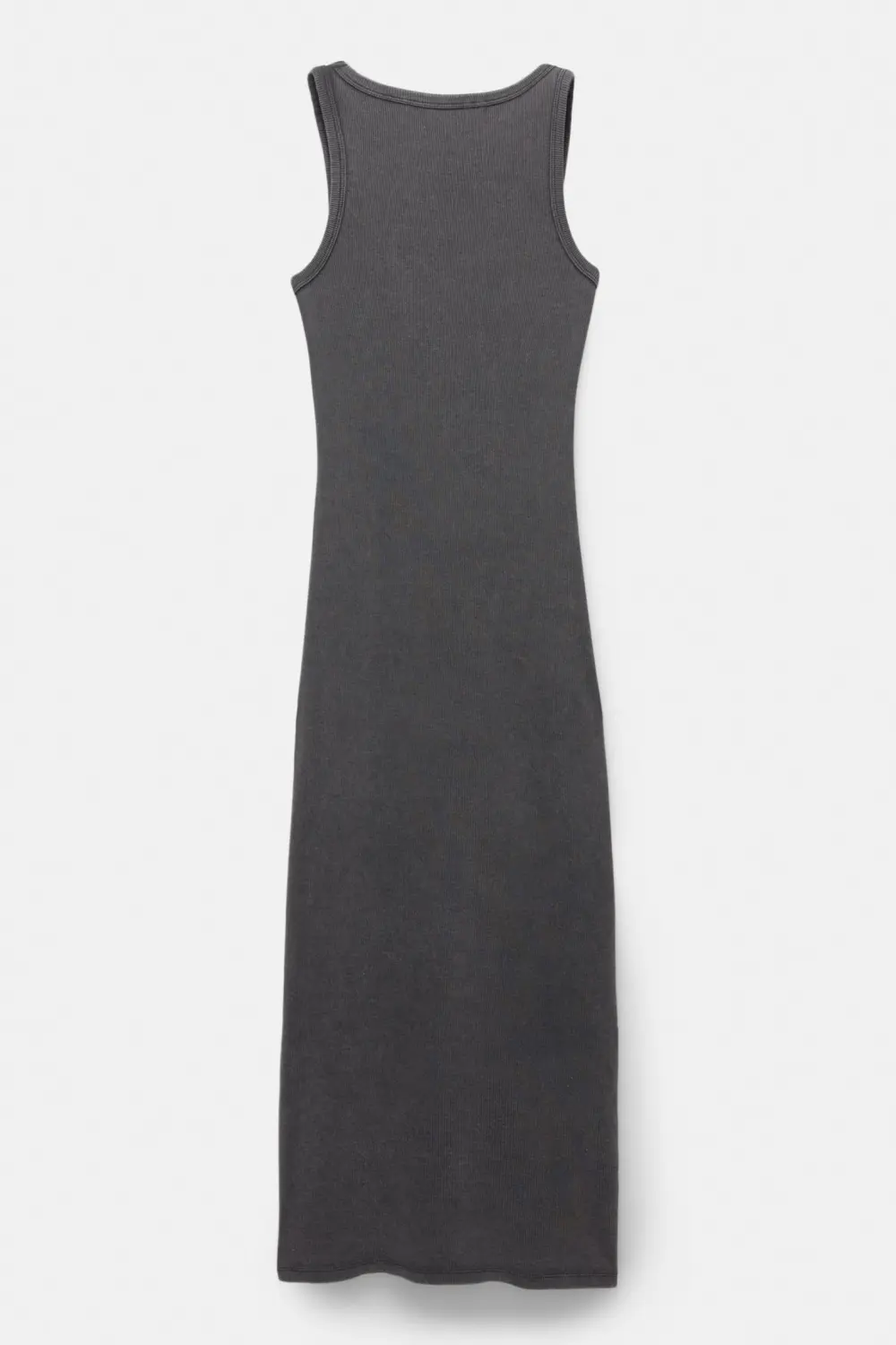 Vestido midi tirantes canalé
