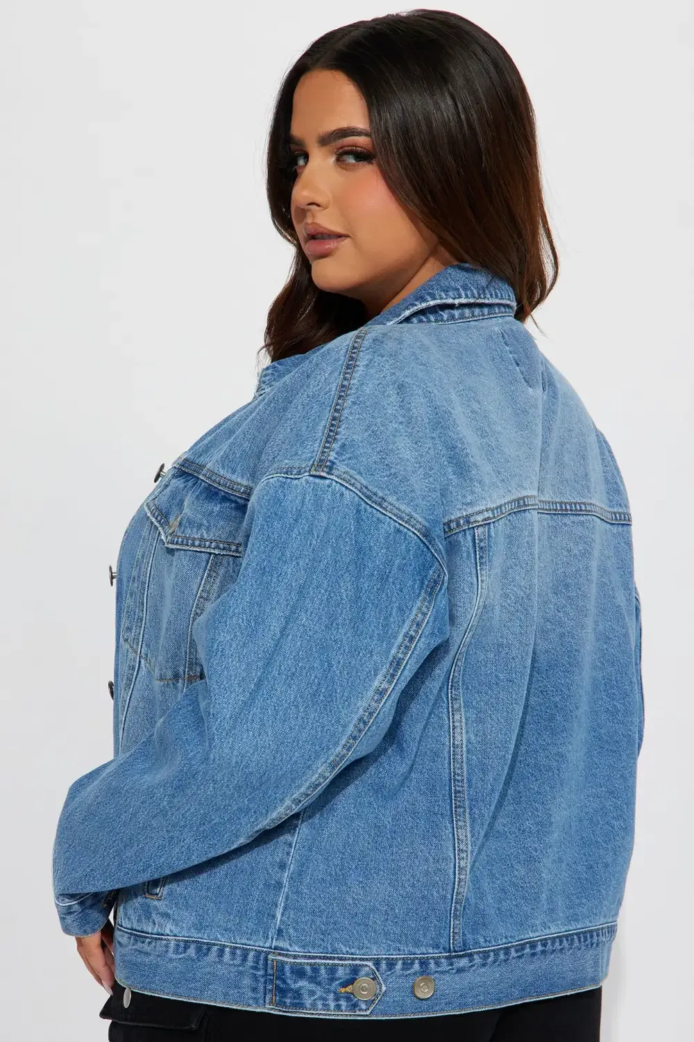 High Standards 90's Boyfriend Denim Trucker Jacket - Medium Wash