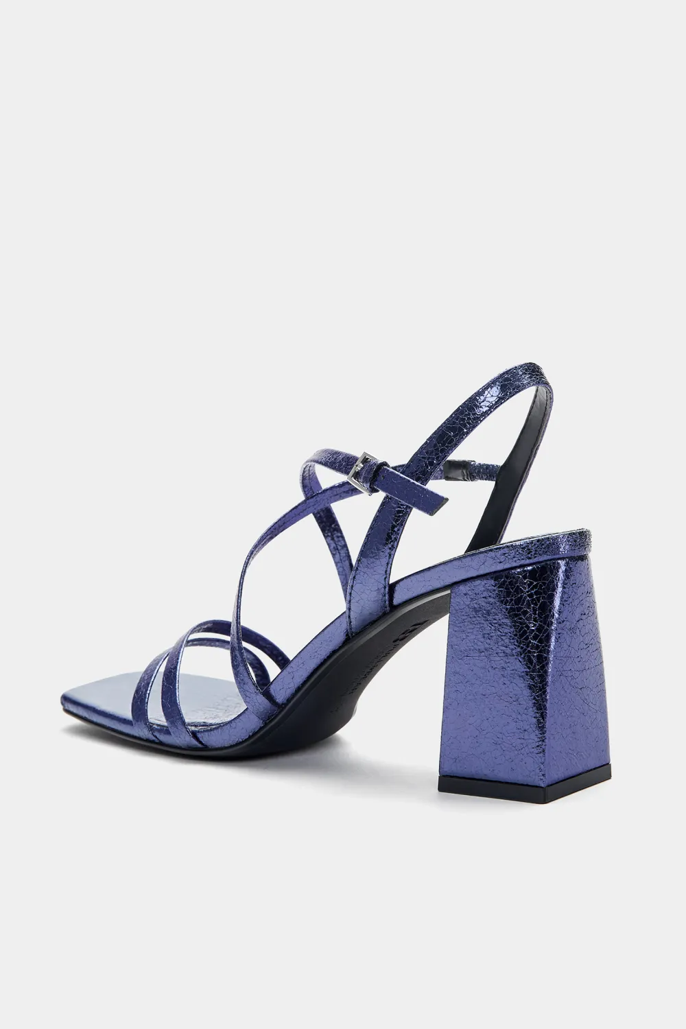Sandalias tacón tira cruzada