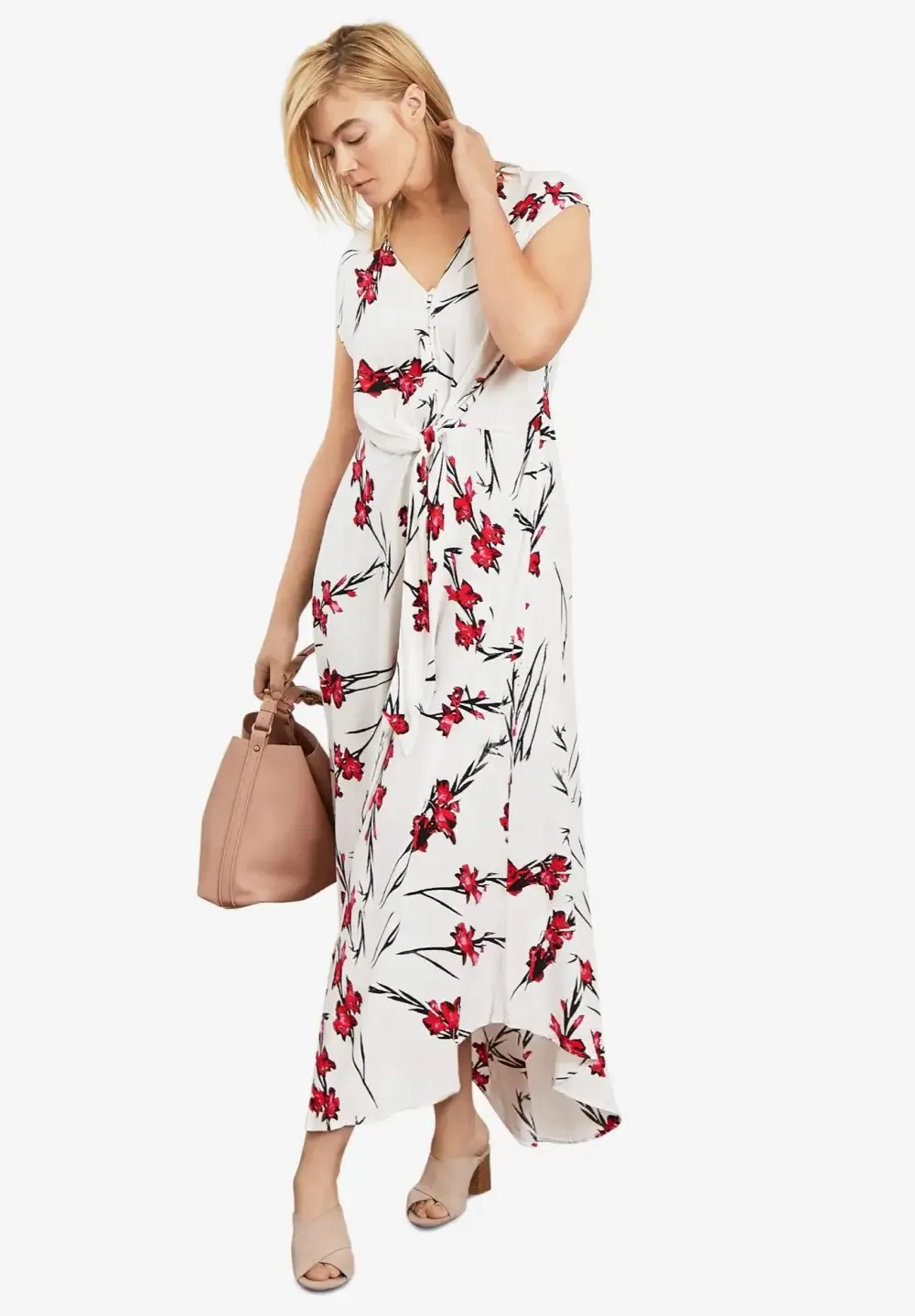 Tie-Front Maxi Dress