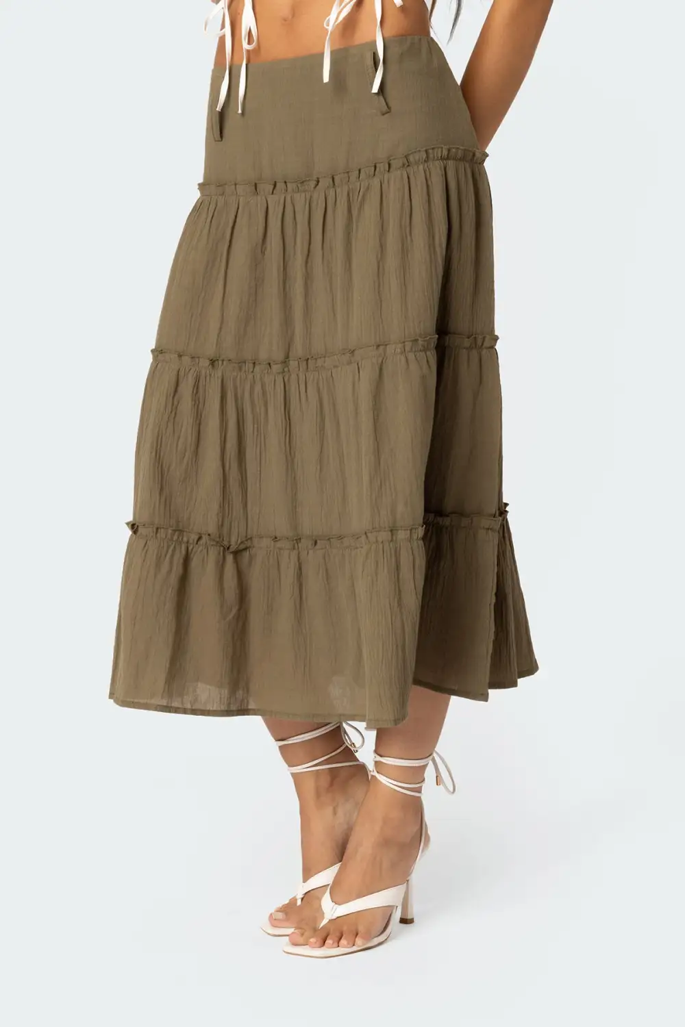 Melinda Tiered Midi Skirt