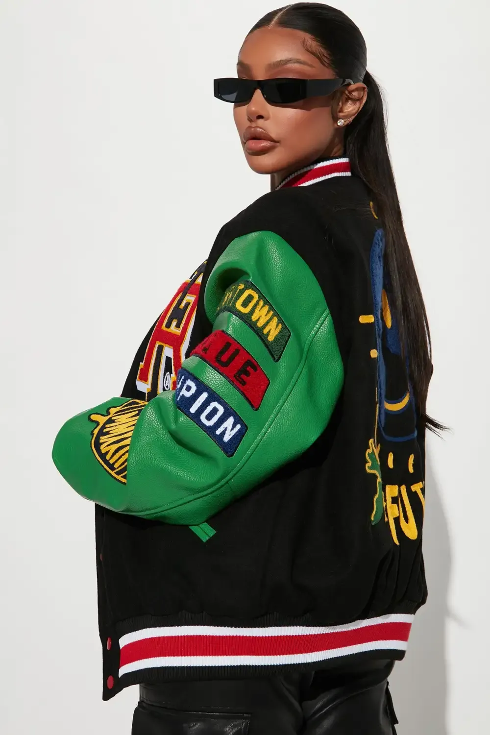 Bright Future Varsity Jacket - Black/combo
