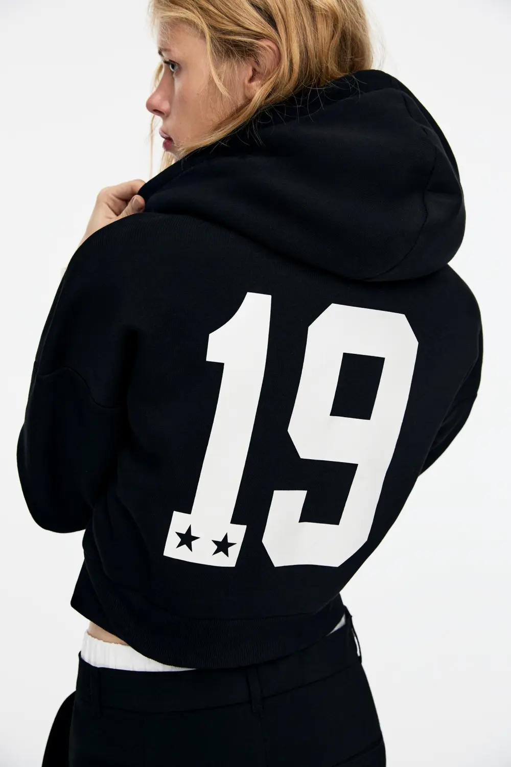 Sudadera cropped cremallera
