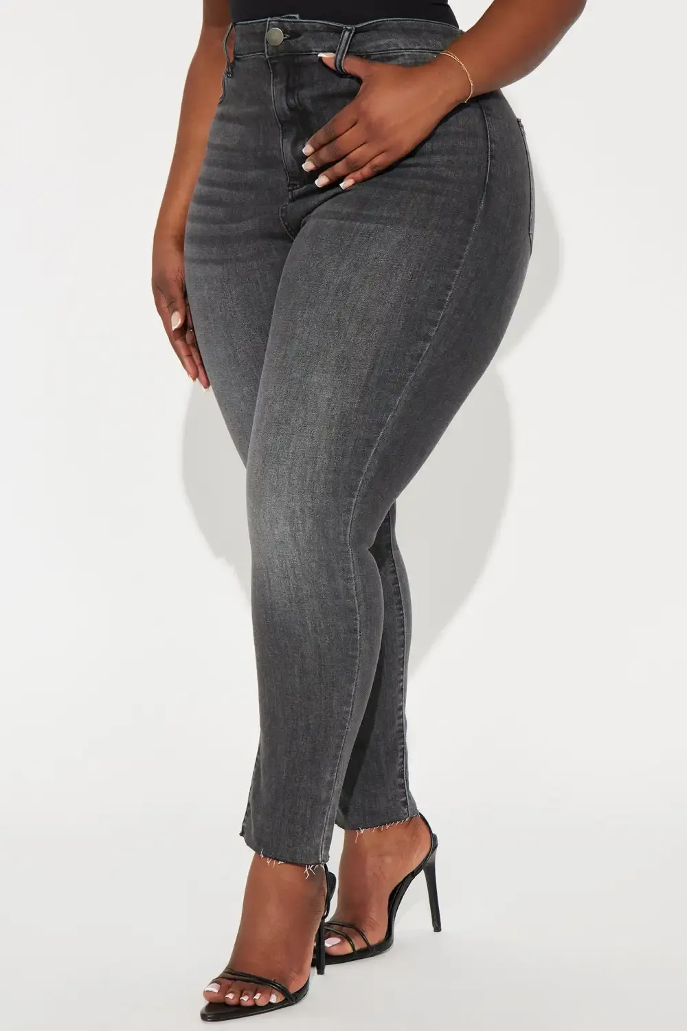 Can't Stay Away Stretch Skinny Jeans - Black Wash