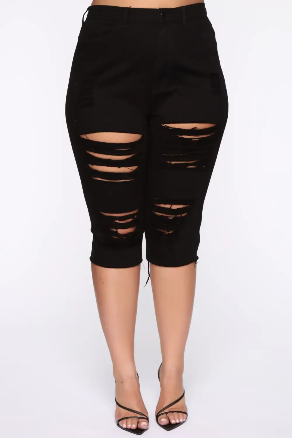 Live In My Denim Shorts - Black