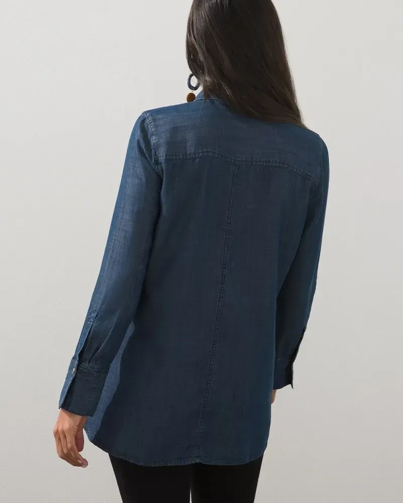 Touch of Cool Denim Tunic Limerick Indigo