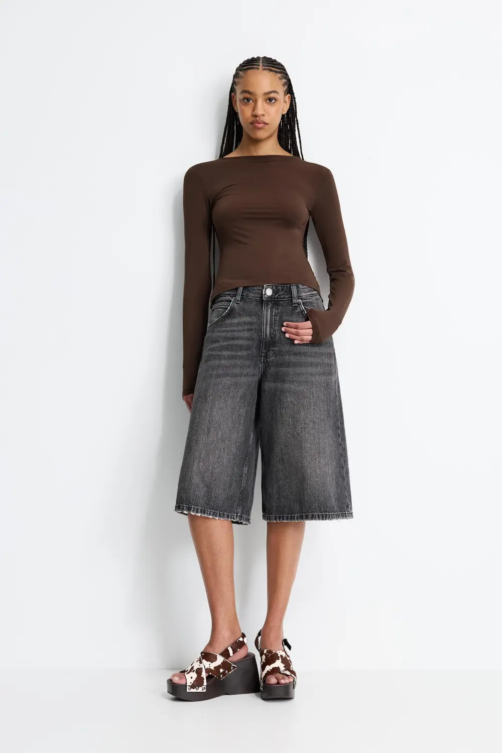 Polyamide top with open back straps
