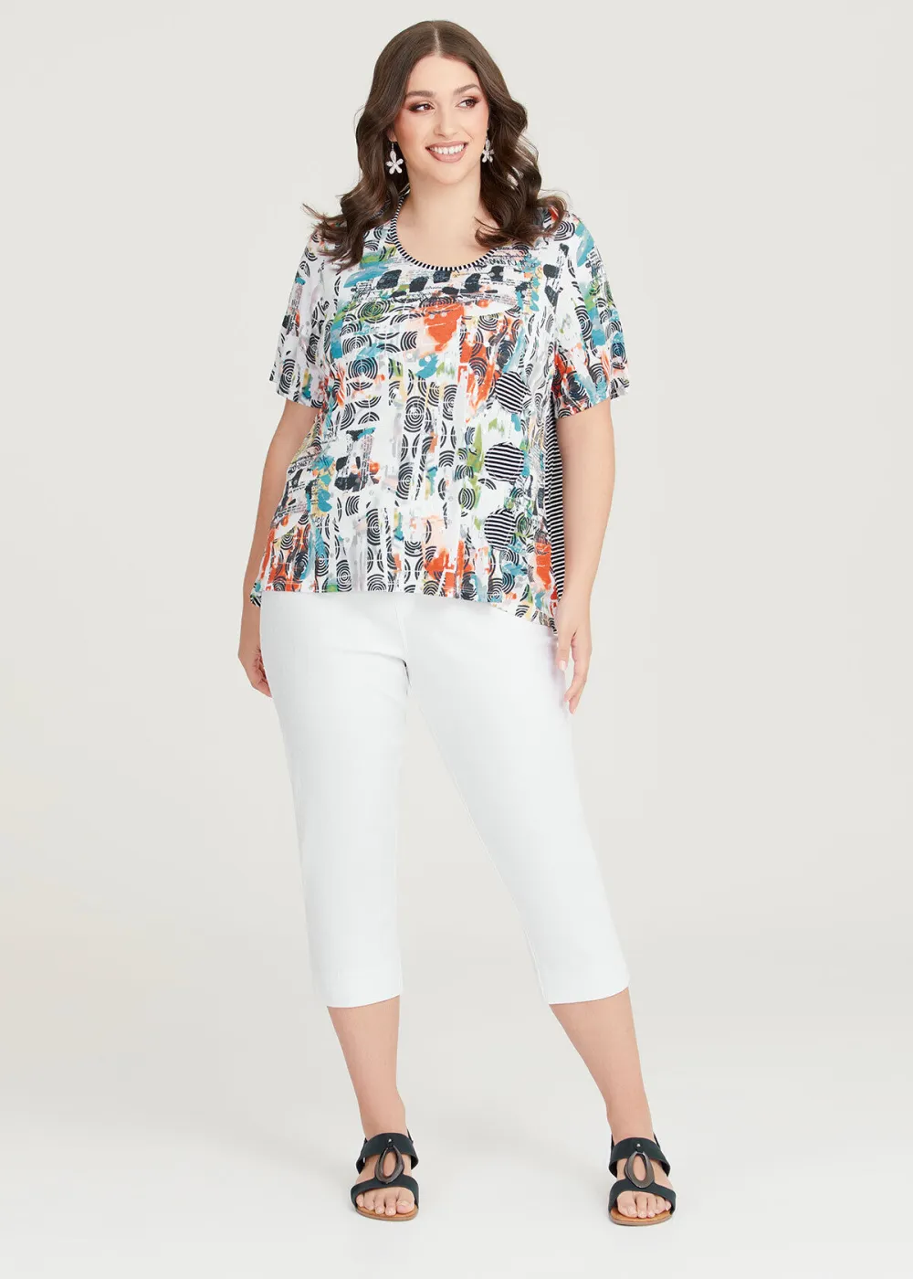 Bamboo Abstract Stripe Top