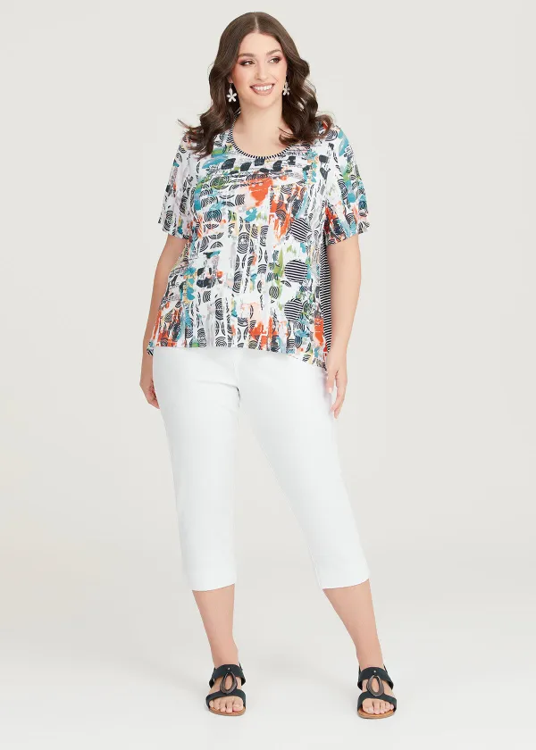 Bamboo Abstract Stripe Top